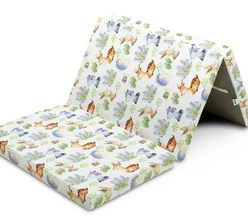 Sklopivi madrac s pamučnom navlakom 120x60cm šuma - cover