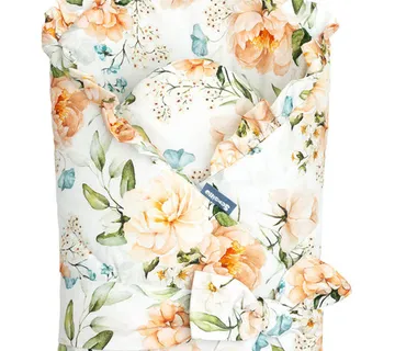 Dvostrani poplun za bebe 75x75cm ruže - cover