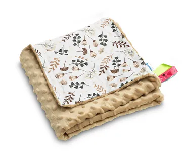 Sensillo lagana Minky deka 75x100cm smeđe cvijeće - cover