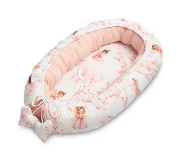 Sensillo gnijezdo za bebu muslin - roza - cover