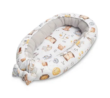 Sensillo gnijezdo za bebu muslin - siva - cover