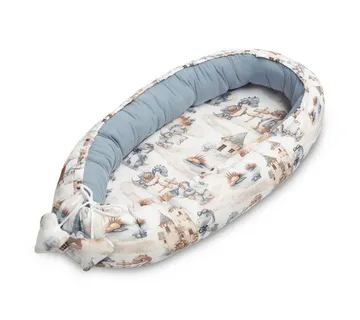 Sensillo gnijezdo za bebu muslin - plavo - cover