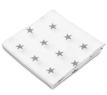 Sensillo muslin pelena 70x80cm zvijezde bijela - cover