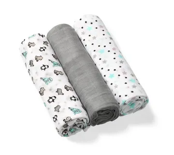 Set BabyOno pelene od bambusa sive 397/02 - cover