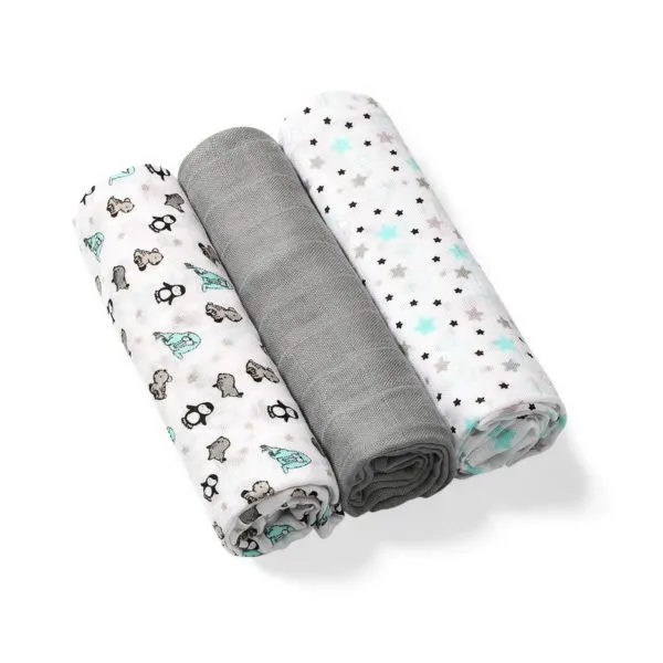Set BabyOno pelene od bambusa sive 397/02 - cover