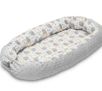 Gnijezdo za bebe 70x30cm sivi ježići - cover