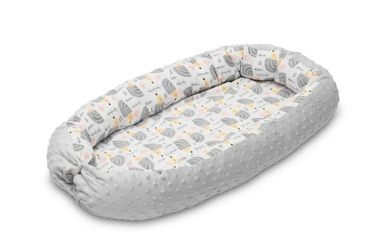 Gnijezdo za bebe 70x30cm sivi ježići - cover