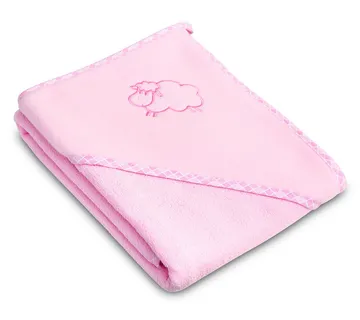 Sensillo dječji ručnik s kapuljačom 80x80cm ovčica rozi - cover