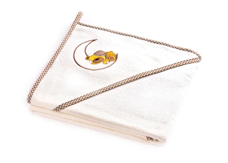 Sensillo dječji ručnik s kapuljačom 100X100cm medo bež - cover