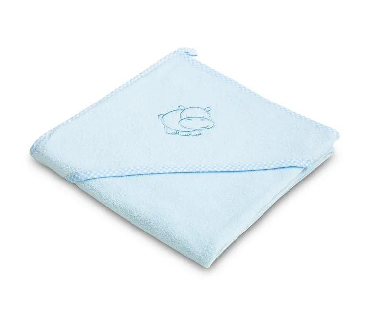 Sensillo dječji ručnik s kapuljačom 80X80cm nilski konj plavi - cover