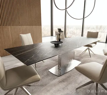 Produljivi stol Edge 200/300x100, Materijal: Keramika Laminam Noir - cover