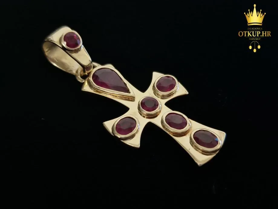 ZLATNI PRIVJESAK KRIŽ 7,17g (14K) / R1, RATE ! - cover