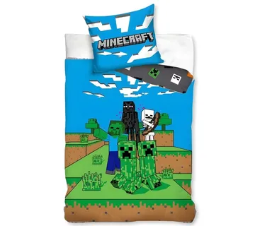 Minecraft ‘Ambush’ dječja posteljina, 140×200 cm - cover