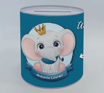 Personalizirana limena kasica za rođenje djeteta - cover