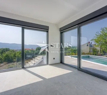 Krk, Brzac-dvojna vila s bazenom, krovnom terasom i pogledom na more - cover