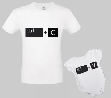 Komplet majica i dječji body – COPY / PASTE - cover