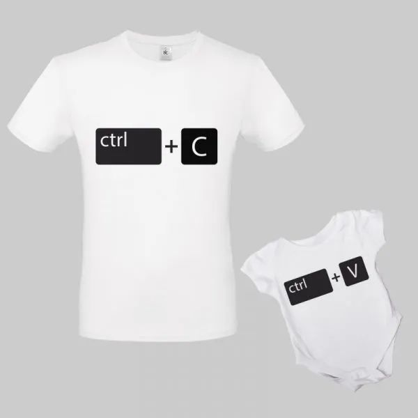 Komplet majica i dječji body – COPY / PASTE - cover