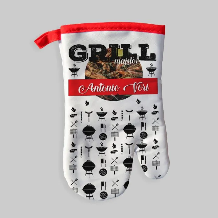 Personalizirana kuhinjska rukavica – Grill majstor - cover