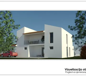 KAŠTELIR-GRAĐEVINSKO ZEMLJIŠTE POGLED MORE SA IDEJNIM PROJEKTOM - cover