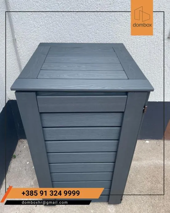 Drvena kutija za kantu za otpad-120/240L | Ručno rađena - cover