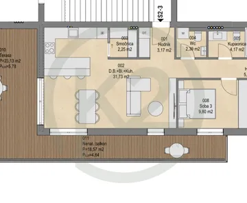 Podsused, 4-sobni S2-3, 119,20 m2, terasa GPM, NOVOGRADNJA! - Zagreb