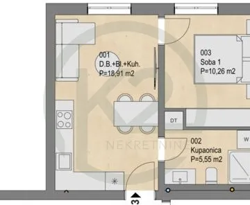 Podsused, 2-sobni S1-3, 34,29 m2, GPM, NOVOGRADNJA! - Zagreb