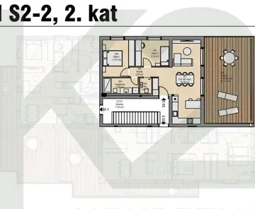 Podsused, 3-sobni S2-2, 72,89 m2, terasa GPM, NOVOGRADNJA! - cover