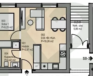 Podsused, 2-sobni S0-2, 36,90 m2, GPM, NOVOGRADNJA! - cover
