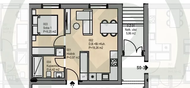 Podsused, 2-sobni S0-2, 36,90 m2, GPM, NOVOGRADNJA! - cover