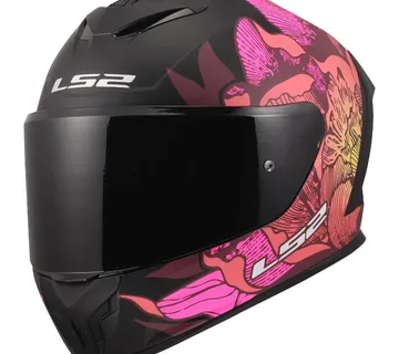 KACIGA LS2 FF820 RAPID III POPPIES II MAT CRNO-RUŽIČASTA - cover