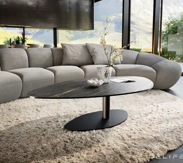 Klub stolić Edge 140x76cm, Materijal: Keramika Noir Desir - cover