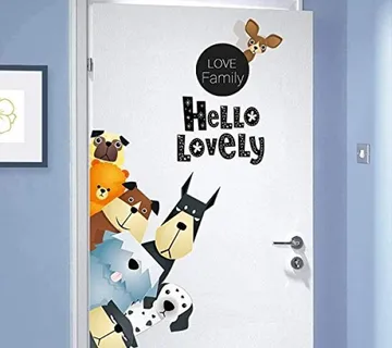 3D wall sticker Dogs dimenzije 70x50 cm - cover