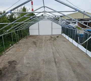Montažna hala / montažni šator 9.15x12m 4,5m (V) 110m2 091 324 9999 - cover