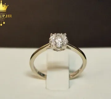 ZLATNI PRSTEN S DIJAMANTIMA 0,27ct / R1, RATE ! - cover