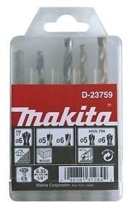 MAKITA D-23759 SVRDLA SET 5-dijelni*drvo - kamen - metal* 1/4" prihvat - cover