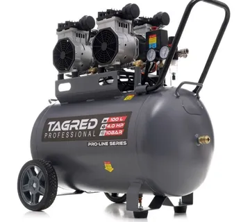 Tihi bezuljni klipni kompresor 100 l, 10 bara, 285 l/min, 230V - cover