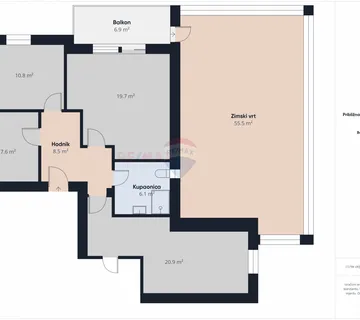 Crikvenica, Kostelj- trosoban stan, novogradnja - cover