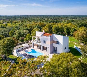 Istra, Svetvinčenat - kuća za odmor s bazenom, pogled more - cover