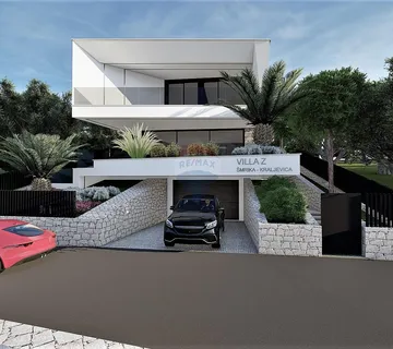 Šmrika - Teren s građevinskom dozvolom i prekrasnim pogledom na more - cover