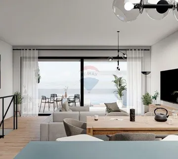 Crikvenica,Selce- dvoetažni stan, novogradnja,pogled na more - cover