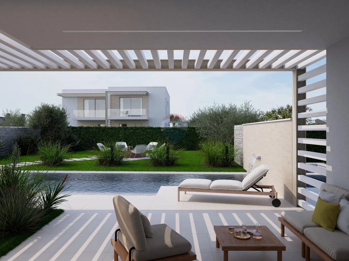 Poreč, okolica- prekrasno zemljište s pogledom na more, projektom i građevinskom dozvolom za 3 objekta - cover