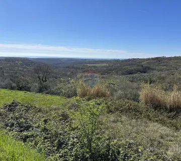 Istra, Krasica - Građevinsko zemljište s pogledom na more i pravomoćnom građevinskom dozvolom - cover