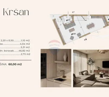 ISTRA, KRŠAN - Zemljište s građevinskom dozvolom  - cover