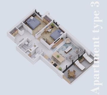 Rovinj okolica - moderna novogradnja - trosoban stan 1. kat 73,66m2 - cover