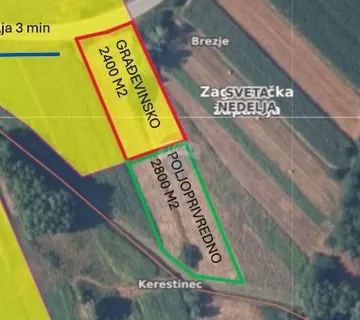 Sveta Nedelja-Brezje, građevinsko zemljište 2432 m2 sa analizom parcele - cover
