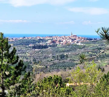 Istra,Krasica-Građevinsko zemljište s pogledom na more - cover