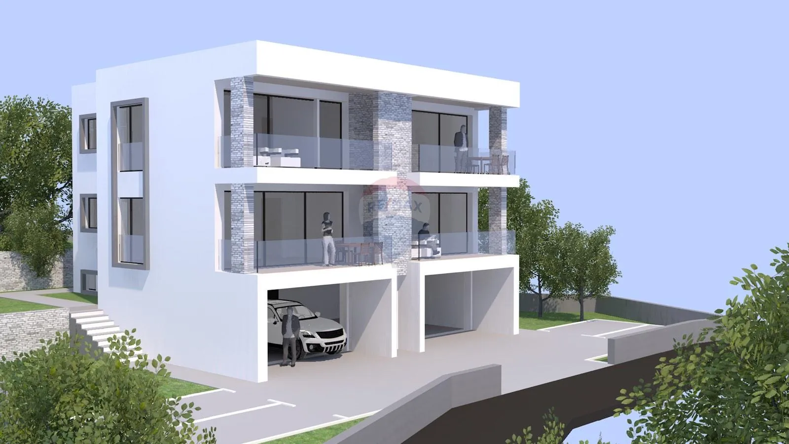 OPATIJA, OPRIĆ- teren s građevinskom dozvolom i plaćenim komunalijama za višestambeni objekt - cover