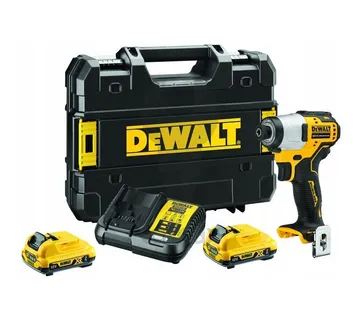DeWalt aku udarni odvijač 1/4" 12V + 2 x 2,0 Ah, s koferom - cover