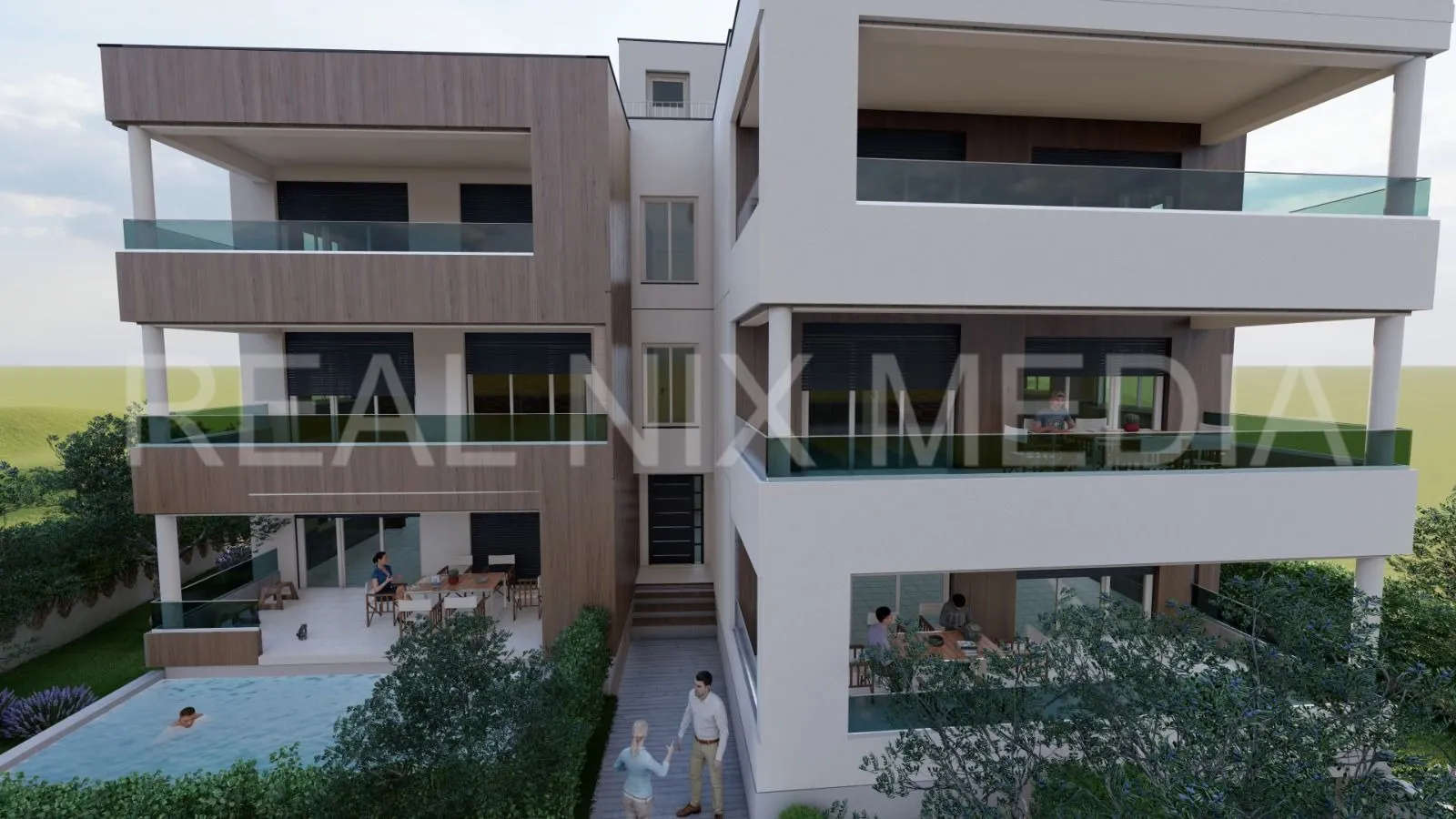 SUKOŠAN-LUKSUZNA NOVOGRADNJA! VRT! 40 m DO MORA! - cover