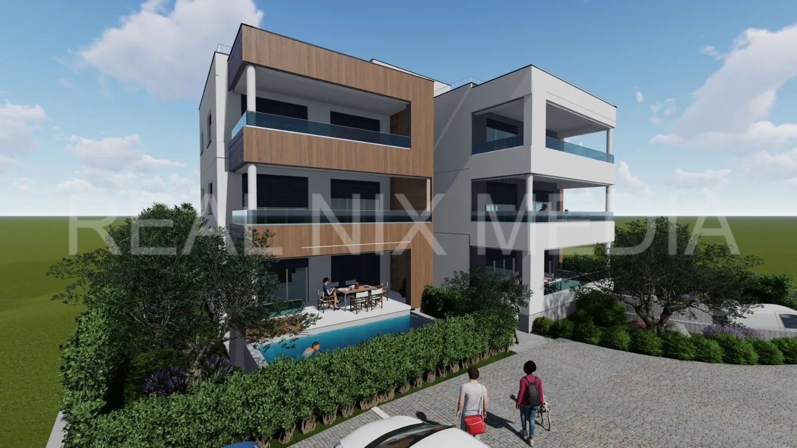 STAN S BAZENOM. 40 m do mora. LUKSUZNO i USELJIVO! GARAŽA! - cover